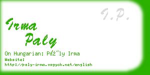 irma paly business card